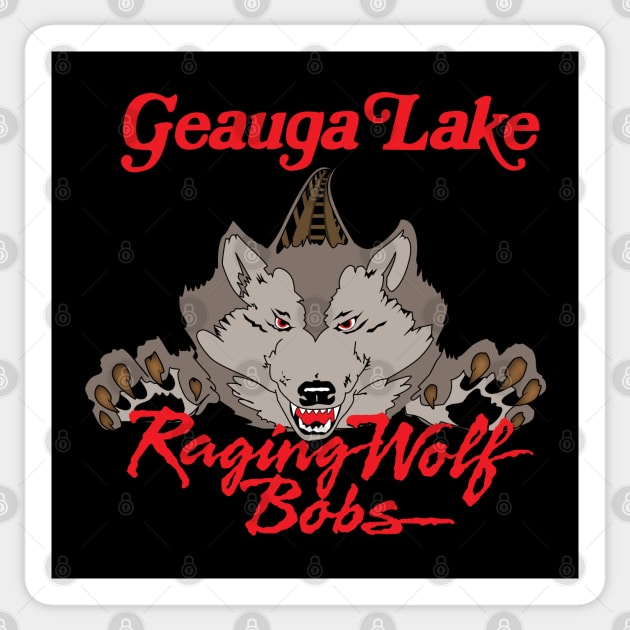 Geauga Lake Raging Wolf Bobs Roller Coaster Sticker by carcinojen